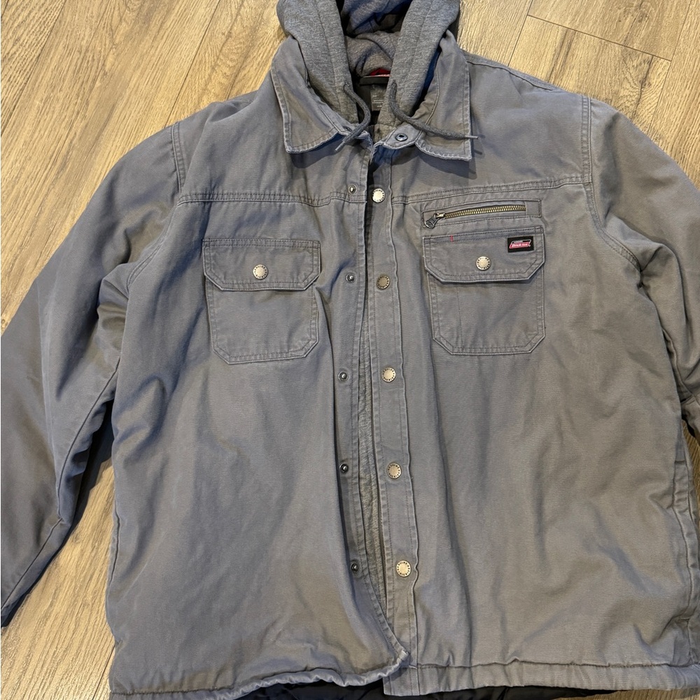 Men's Gray Hooded Jacket